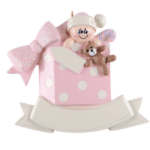 Pink Baby Gift Box Ornament
